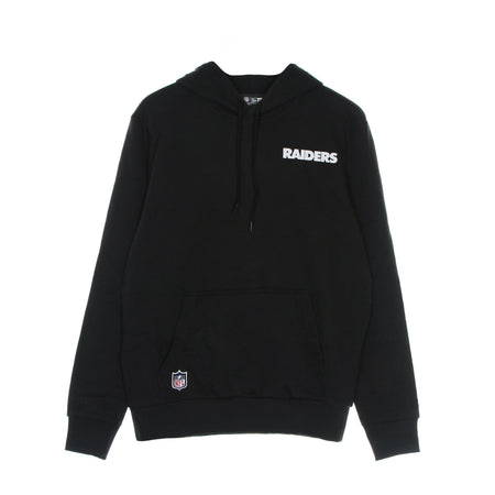 NEW ERA Felpa Cappuccio Uomo Nfl Outline Logo Po Hoodie Lasrai Black/white da uomo