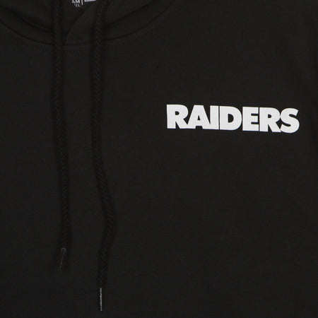 NEW ERA Felpa Cappuccio Uomo Nfl Outline Logo Po Hoodie Lasrai Black/white da uomo