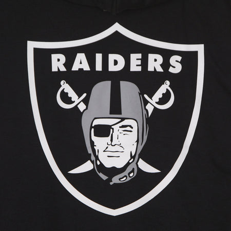 NEW ERA Felpa Cappuccio Uomo Nfl Outline Logo Po Hoodie Lasrai Black/white da uomo