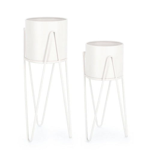 Set 2 PortaFiore Madelyn Tondo per uso interno ed esterno.