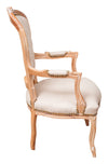 Biscottini Biscottini Poltrona Luigi XVI Faggio Intagliata 63x65x100 Bianco Shabby Chic
