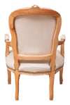 Biscottini Biscottini Poltrona Luigi XVI Faggio Intagliata 63x65x100 Bianco Shabby Chic