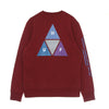 HUF Felpa Girocollo Uomo Prism Triple Triangle Crew Bloodstone da uomo
