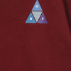 HUF Felpa Girocollo Uomo Prism Triple Triangle Crew Bloodstone da uomo