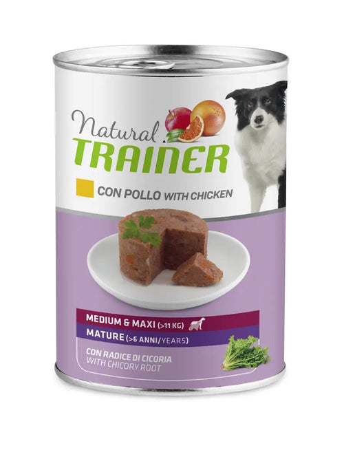 Natural Trainer Mantenimento umido Cani Mature medium & maxi pollo 400 gr