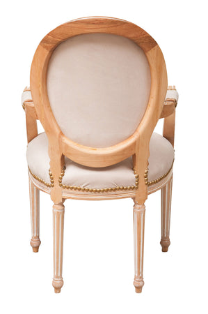 Biscottini Poltrona stile francese Luigi XVI in legno massello di faggio XVI, faggio,