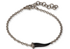 MANO J - BRACCIALE CHARMS CON CORNETTO IN TITANIO, 5 BLACK E CATENA