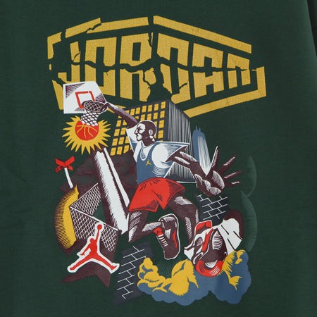 JORDAN Felpa Girocollo Uomo Sport Dna Hbr Fleece Crew Noble Green da uomo