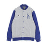 47 BRAND Felpa College Uomo Mlb Letterman Burnside Track Jacket Losdod Slate Grey da uomo