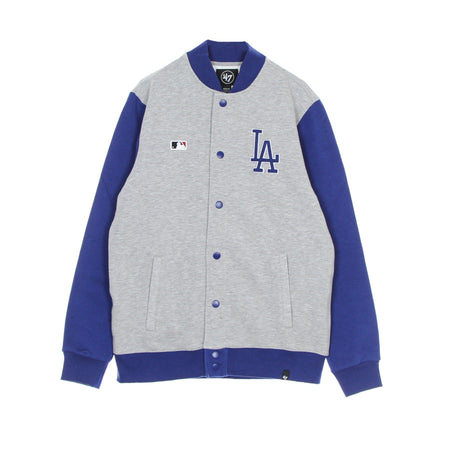 47 BRAND Felpa College Uomo Mlb Letterman Burnside Track Jacket Losdod Slate Grey da uomo