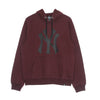 47 BRAND Felpa Cappuccio Uomo Mlb Imprint Burnside Hood Neyyan Dark Maroon da uomo