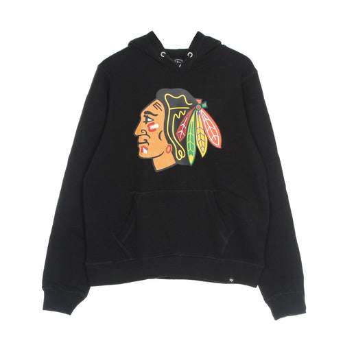47 BRAND Felpa Cappuccio Uomo Nhl Imprint Burnside Hood Chibla Jet Black da uomo