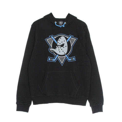 47 BRAND Felpa Cappuccio Uomo Nhl Imprint Burnside Hood Anaduc Jet Black da uomo
