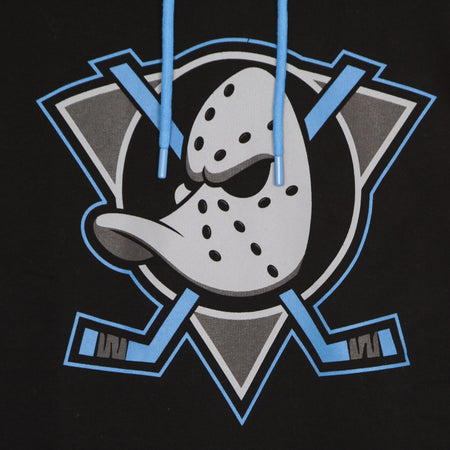 47 BRAND Felpa Cappuccio Uomo Nhl Imprint Burnside Hood Anaduc Jet Black da uomo