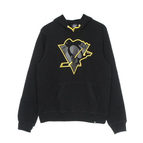 47 BRAND Felpa Cappuccio Uomo Nhl Imprint Burnside Hood Pitpen Jet Black da uomo