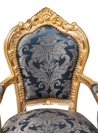 Biscottini Poltrona stile francese Luigi XVI in legno massello di faggio