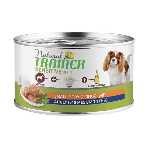 Natural Trainer Sensitive Plus umido Cani Adult small & toy cavallo e riso 150 gr
