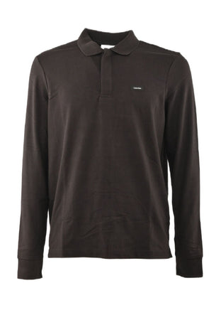 calvin klein POLO stretch pique ls polo da uomo