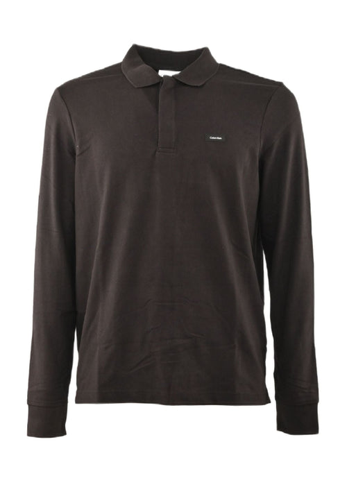 calvin klein POLO stretch pique ls polo da uomo