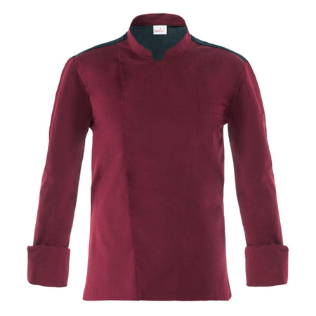 Giacca Raul Bordeaux Giacca Cuoco con Rete Traspirante Elasticizzata