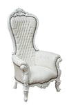 Biscottini Poltrona a trono stile francese Luigi XVI in legno massello di faggio L85XPR83XH145 cm