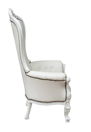 Biscottini Biscottini Poltrona Trono Stile Luigi XVI Faggio Massello Foglia Oro 85x83x145