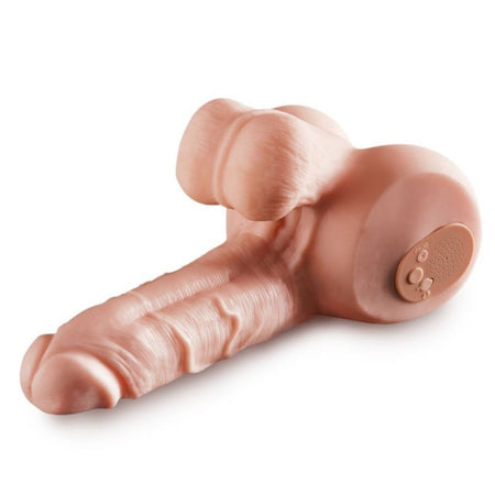 Dildo realistico vibrante masturbatore con testicoli 27cm