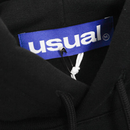 USUAL Felpa Cappuccio Uomo Playaz Hoodie Black da uomo