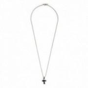 MARLù-COLLANA CROCE BUGNATA ACCIAIO BRUNITO