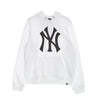 47 BRAND Felpa Cappuccio Uomo Mlb Imprint Burnside Hoodie Neyyan White Wash da uomo