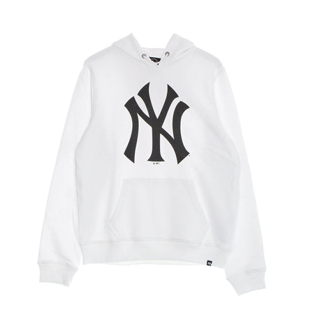 47 BRAND Felpa Cappuccio Uomo Mlb Imprint Burnside Hoodie Neyyan White Wash da uomo