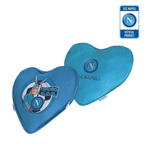 NAPOLI CT-01-NP - CUSCINO PELUCHE A FORMA DI CUORE (FANTASIE ASSORTITE)