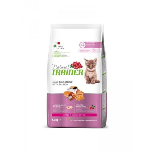 Natural Trainer Mantenimento mangime secco Gatti Kitten salmone