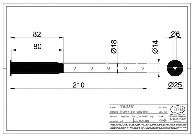 Tassello per cappotto