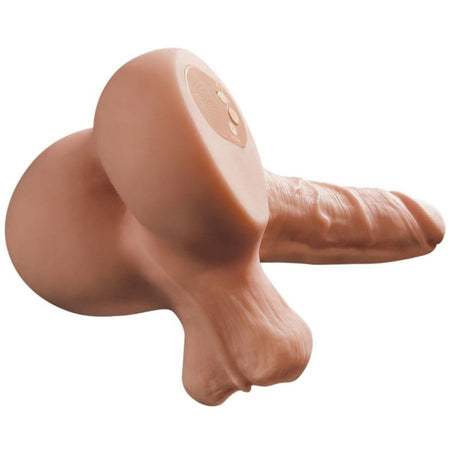 Dildo realistico vibrante masturbatore con testicoli 27cm