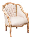 Biscottini Biscottini Poltrona Luigi XVI Francese Faggio Intagliata Bianco Shabby 63x57x80