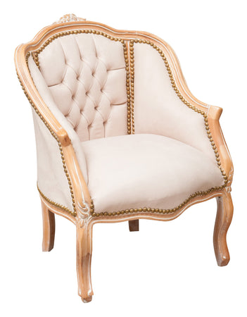 Biscottini Poltrona stile francese Luigi XVI in legno massello di faggio