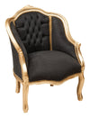 Biscottini Biscottini Poltrona Luigi XVI in legno faggio foglia oro 63x57x80 stile francese