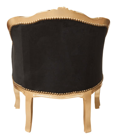 Biscottini Biscottini Poltrona Luigi XVI in legno faggio foglia oro 63x57x80 stile francese