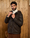 Benny - Piumino Uomo Nabuk in vera pelle Made in Italy