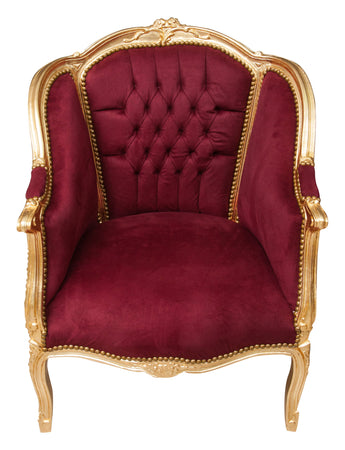 Biscottini Biscottini Poltrona Luigi XVI Intagliata Foglia Oro Legno Massello Faggio