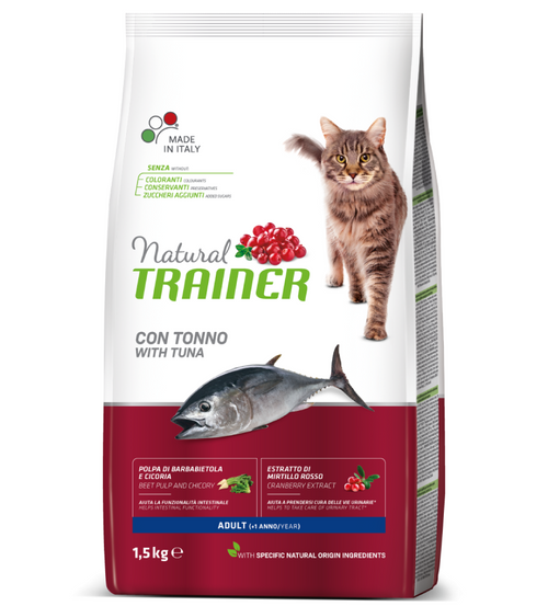 Natural Trainer Mantenimento mangime secco Gatti Adult tonno