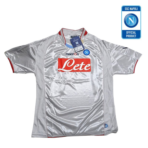 NAPOLI MACRON MAGLIA GARA 2 ARGENTO/ROSSO TAGLIA XS