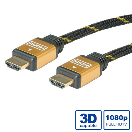 Cavo Top HDMI High Speed Gold con Ethernet Lunghezza 15 mt