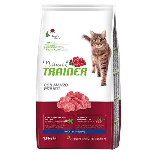 Natural Trainer Mantenimento mangime secco Gatti Adult manzo