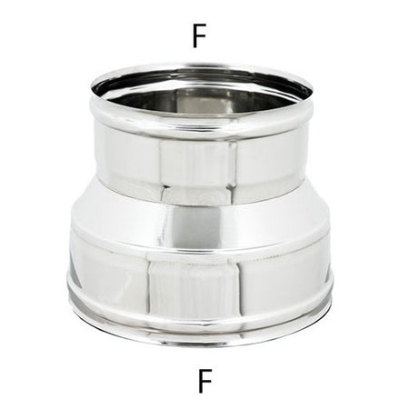 Raccordo inox 6 decimi AISI 304 da F 120 a F variabile