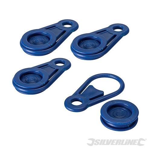 Clip mollette per telone incerato Silverline 4 pezzi riutilizzabile alta resistenza Silverline