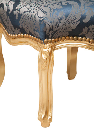 Biscottini Biscottini Panchetto Poggiapiedi Luigi XVI Legno Faggio Intagliato Foglia Oro