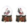 Sfera di vetro Babbo Natale con acqua e neve decorazione natalizia h 14,5 cm
