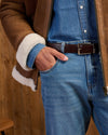James - Giacca Uomo Cuoio in vero montone Shearling con Cappuccio